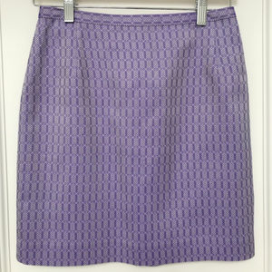 Shanghai Tang Purple Silk Jacquard Mini Skirt